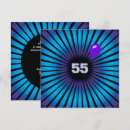 Search for 55th birthday invitations Black