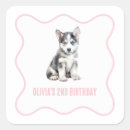 Search for husky puppy stickers Birthday