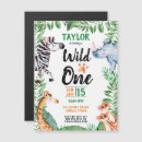 Search for wild things 1st birthday invitations Safari