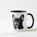 Search for french bulldog frenchie mugs Black and white