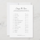 Search for guessing cards Bridal shower