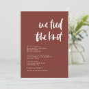 Search for we tied the knot wedding invitations Terracotta