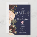 Search for navy blue and blush pink wedding invitations Rustic