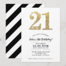 Search for gold glitter 21st birthday invitations Minimalist