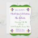 Search for green fleur de lis invitations Carnival party