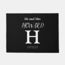 Search for newlywed doormats Black and white