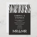 Search for gay wedding invitations Black and white