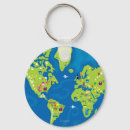Search for around the world key rings Map