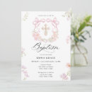 Search for ribbon christening invitations Gold cross