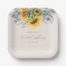 Search for rustic bridal shower plates Sunflower