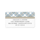 Search for plaid wedding return address labels Tartan
