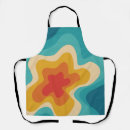 Search for retro swirl aprons Flower
