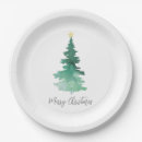 Search for christmas tree paper plates Watercolor