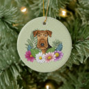 Search for airedale terrier christmas tree decorations Dog