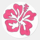 Search for pink hibiscus flower stickers Hawaiian