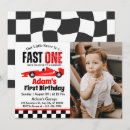 Search for cars 1st birthday invitations Boy