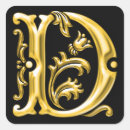 Search for gold initial d stickers Letter