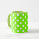 Search for white green polka dot mugs Simple
