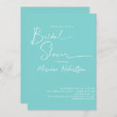 Search for aqua blue bridal shower invitations Modern