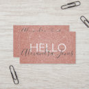 Search for pink glitter business cards Elegant