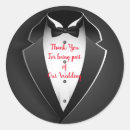Search for tuxedo wedding stickers Thank you