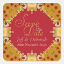Search for red heart save the date stickers Gold