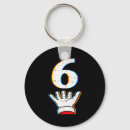 Search for number 6 key rings Women