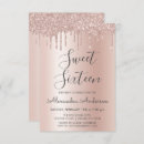 Search for rose gold glitter birthday invitations Sparkle