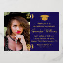 Search for blue and gold graduation invitations Modern minimalist
