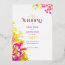 Search for elegant modern floral wedding invitations Orange