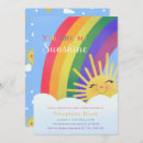 Search for bright baby shower invitations Rainbow