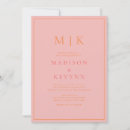 Search for pink and orange wedding invitations Classic