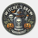 Search for halloween poison stickers Witch