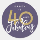 Search for fabulous 40th stickers Gold