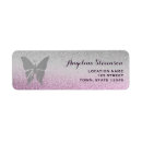 Search for pink and silver glitter return address labels Cute