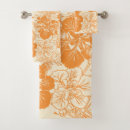 Search for flower print bath towels Orange