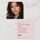 Search for pink and black business cards Cosmetologist