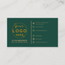 Search for green emerald gold business cards Social media