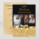 Search for golden anniversary invitations Black