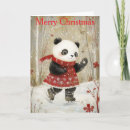 Search for red panda christmas cards Winter