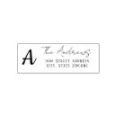 Search for classic monogram return address rubber stamps Script