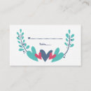 Search for heart shaped wedding place cards Floral