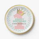 Search for crown paper plates Princess birthday party