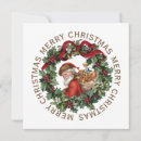 Search for holly wreath christmas cards Vintage