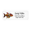 Search for cartoon fish return address labels Animal