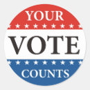 Search for your vote counts stickers Usa