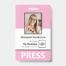 Search for security pass id badges Press photographer