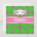 Search for lime damask invitations Vintage