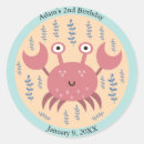 Search for happy crab stickers For kids