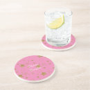 Search for pink and gold coasters Glitter